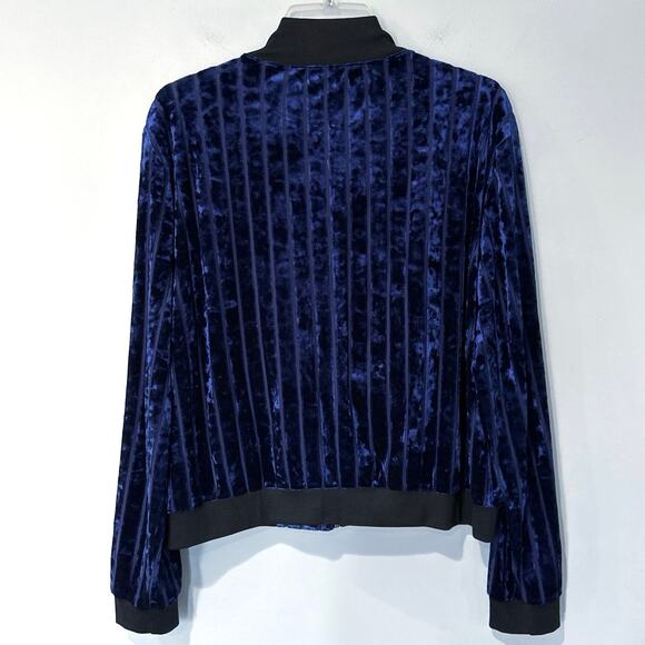 Lularoe Elegant Stevie velvet burnout bomber jacket Women's size Large - Picture 3 of 5